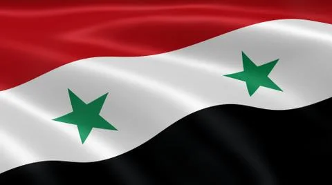 Syrian flag in the wind Foto stock