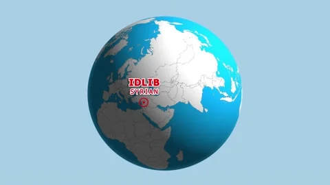 SYRIAN IDLIB ZOOM IN FROM SPACE Video stock 177548329