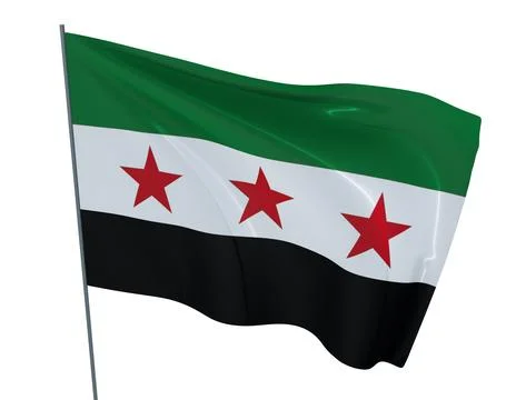 Syrian rebels flag Stock Illustration