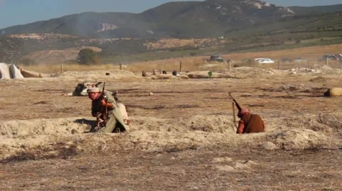 Syrian resistance fighters Vídeo Stock 68024546
