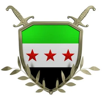 Syrian Swords Shield Stock Illustration