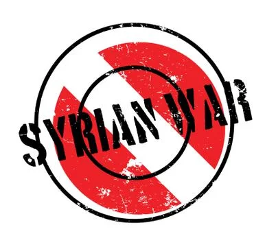 Syrian War rubber stamp Stock Illustration
