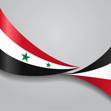 Syrian wavy flag. Vector illustration Stock Illustration