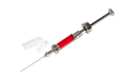 Syringe with ampula Foto stock