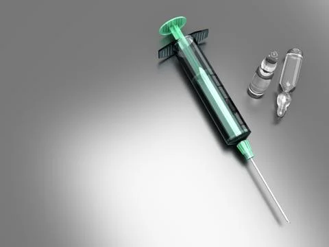 Syringe with ampules Stock Illustration
