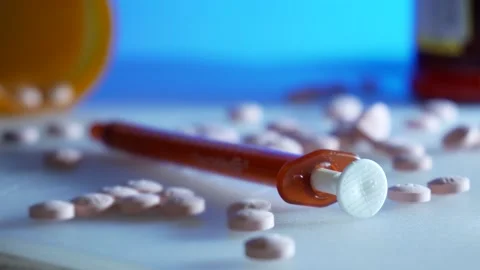 Syringe and pills 2 스톡 동영상 201971600