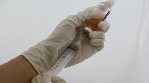 Syringe and Vial Stock Footage 22643465