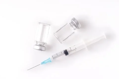 Syringe and vials Stock Photos