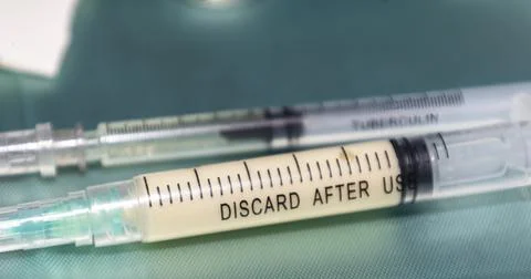 A syringe with anesthesia agent inside Stock Photos