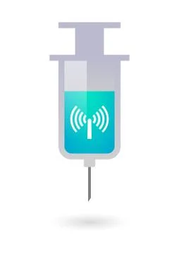 Syringe with an antenna Stock Illustration