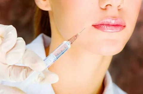 Syringe with botox Stock Photos