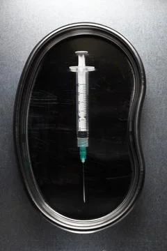 Syringe close up 스톡 사진