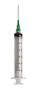 Syringe closeup isolated on white background Stock-Illustration