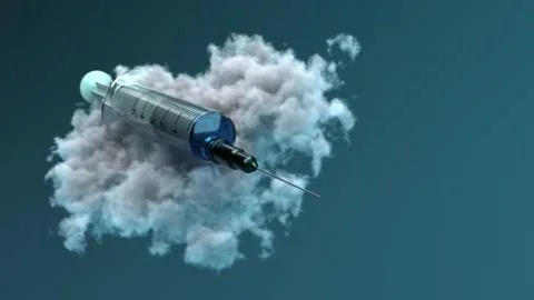 Syringe Cloud Stock Illustration