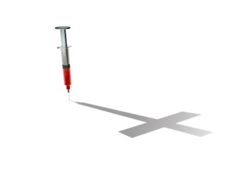 Syringe cross Stock-Illustration