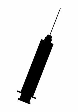 Syringe dark silhouette Stock Illustration