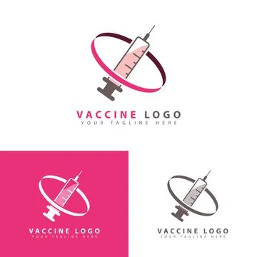 Syringe design logo Stock Illustration