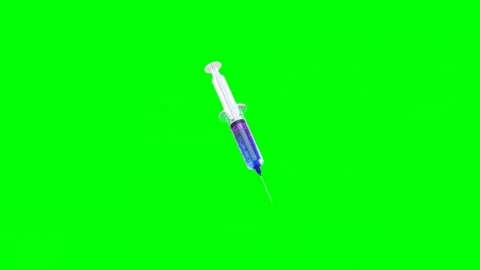Syringe Drawing Blue Liquid For Testing Purpose Vidéo 303141513