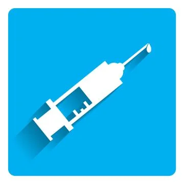 Syringe with drop icon 스톡 일러스트