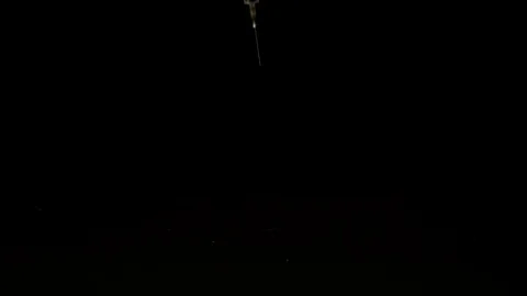 Syringe Falling on black background, Ultra Slow Motion Stock Footage 86577101