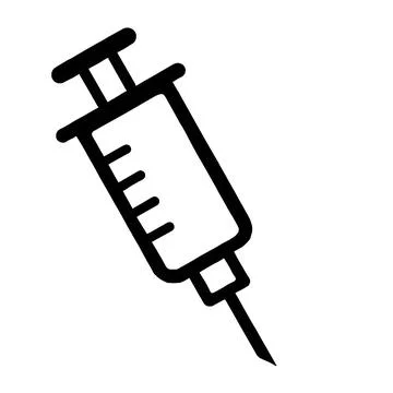 Syringe Flat Icon Perfect for Web, App, UI Design, and Graphic Design. Stock Illustration