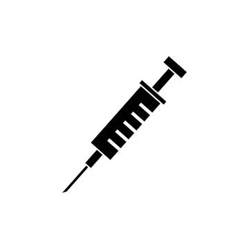 Syringe Flat Vector Icon Syringe flat vector icon. Simple solid symbol iso... Stock Photos