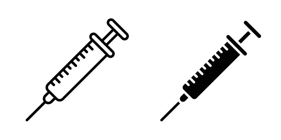 Syringe icon for design projects and web UI Stock Illustration