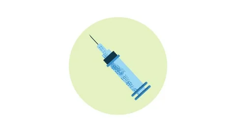 A syringe icon dynamic animation motion graphic for healthcare and medical .. Video stock 333720915