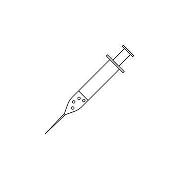 Syringe icon. Element for mobile concept and web apps. Thin line icon for Stock Illustration