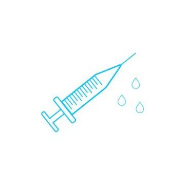 Syringe icon flat. Stock Illustration