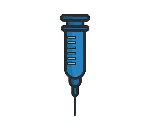 Syringe icon illustrated in vector on white background Stock Illustration