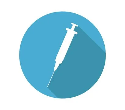 Syringe icon illustrated in vector on white background Stock Illustration