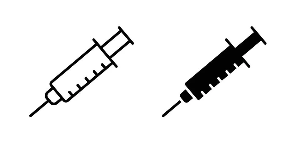 Syringe icon illustration vector, icon set for apps Stock Illustration