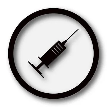 Syringe icon. Internet button on white background.. Stock Illustration