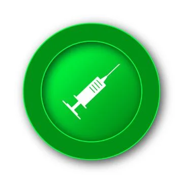 Syringe icon. Internet button on white background.. Stock Illustration