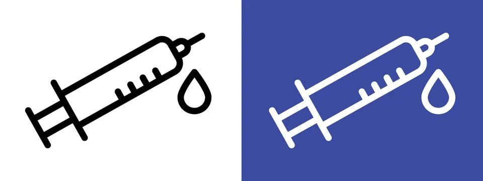 Syringe icon logo set vector Stock Illustration
