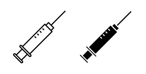 Syringe icon vector art Illustrations Stock Illustration