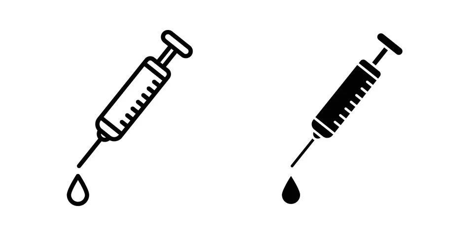 Syringe icon vector design illustrations Stock Illustration