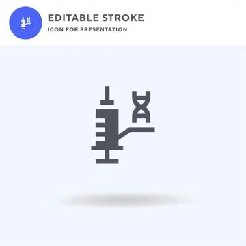 Syringe icon vector, filled flat sign, solid pictogram isolated on white, logo Stock Illustration