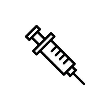 Syringe icon vector illustration. injection sign and symbol. vaccine icon Stock Illustration