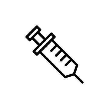 Syringe icon vector illustration. injection sign and symbol. vaccine icon Stock Illustration