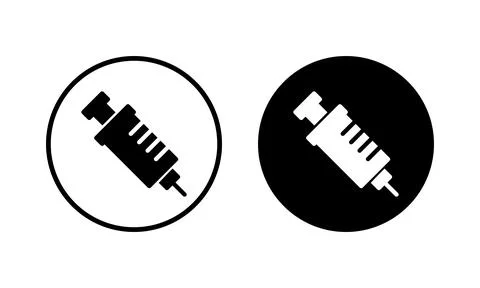 Syringe icon vector illustration. injection sign and symbol. vaccine icon Stock Illustration