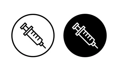 Syringe icon vector illustration. injection sign and symbol. vaccine icon Stock Illustration