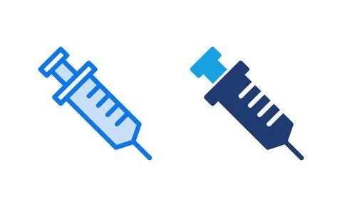 Syringe icon vector illustration. injection sign and symbol. vaccine icon Stock Illustration