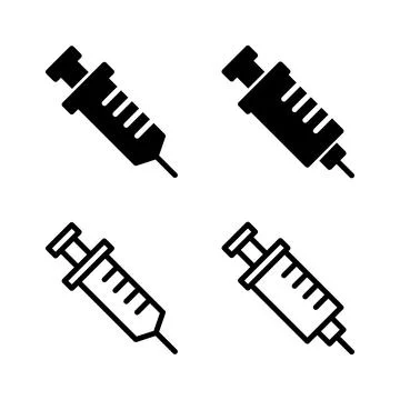 Syringe icon vector illustration. injection sign and symbol. vaccine icon Stock Illustration