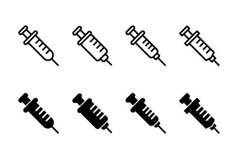Syringe icon vector illustration. injection sign and symbol. vaccine icon Stock Illustration