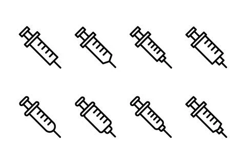 Syringe icon vector illustration. injection sign and symbol. vaccine icon Stock Illustration