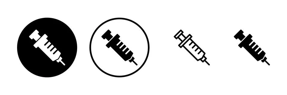 Syringe icon vector illustration. injection sign and symbol. vaccine icon Stock Illustration