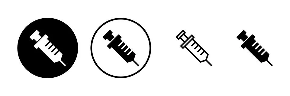 Syringe icon vector illustration. injection sign and symbol. vaccine icon Stock Illustration