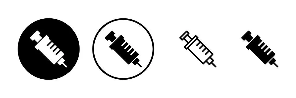 Syringe icon vector illustration. injection sign and symbol. vaccine icon Stock Illustration